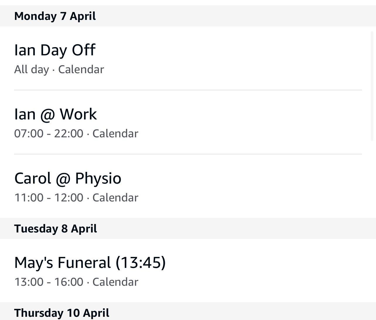 All Day Calendar Events showing on wrong day